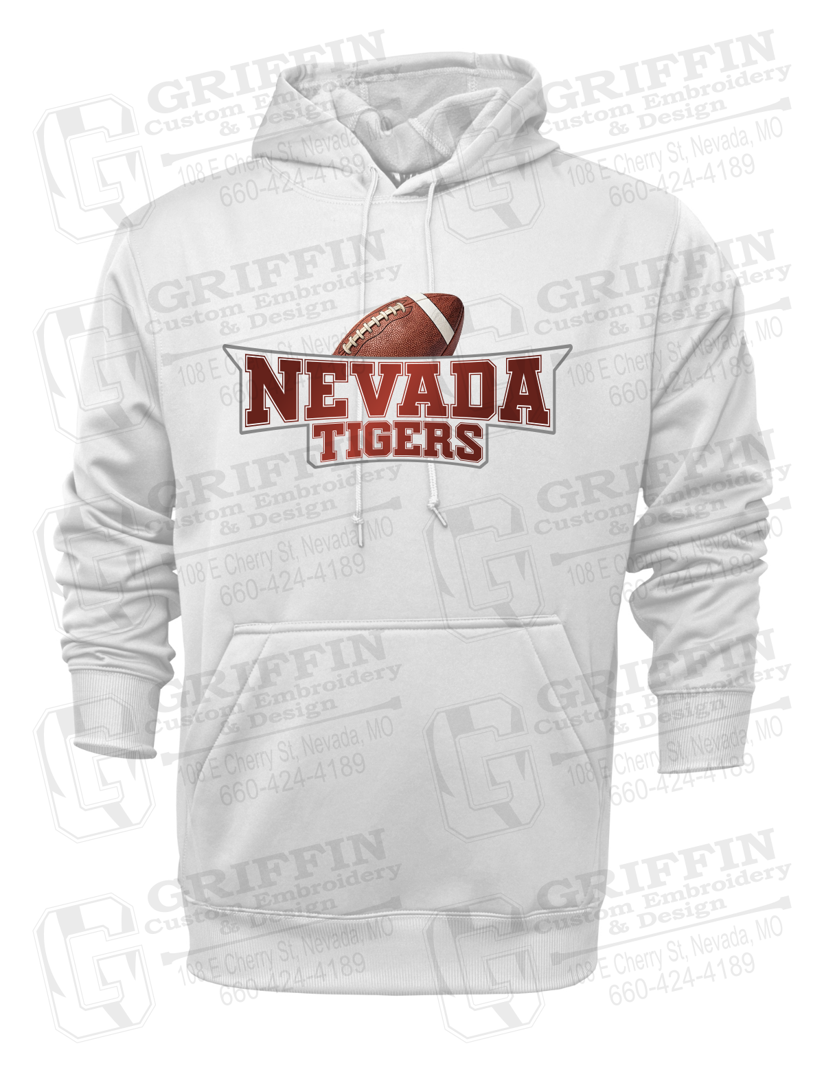 Performance Fleece Hoodie - Football - Nevada Tigers 27-E