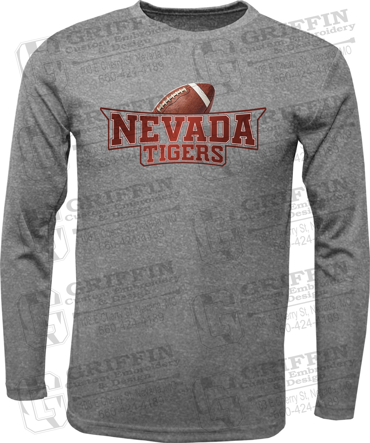 Dry-Fit Long Sleeve T-Shirt - Football - Nevada Tigers 27-E