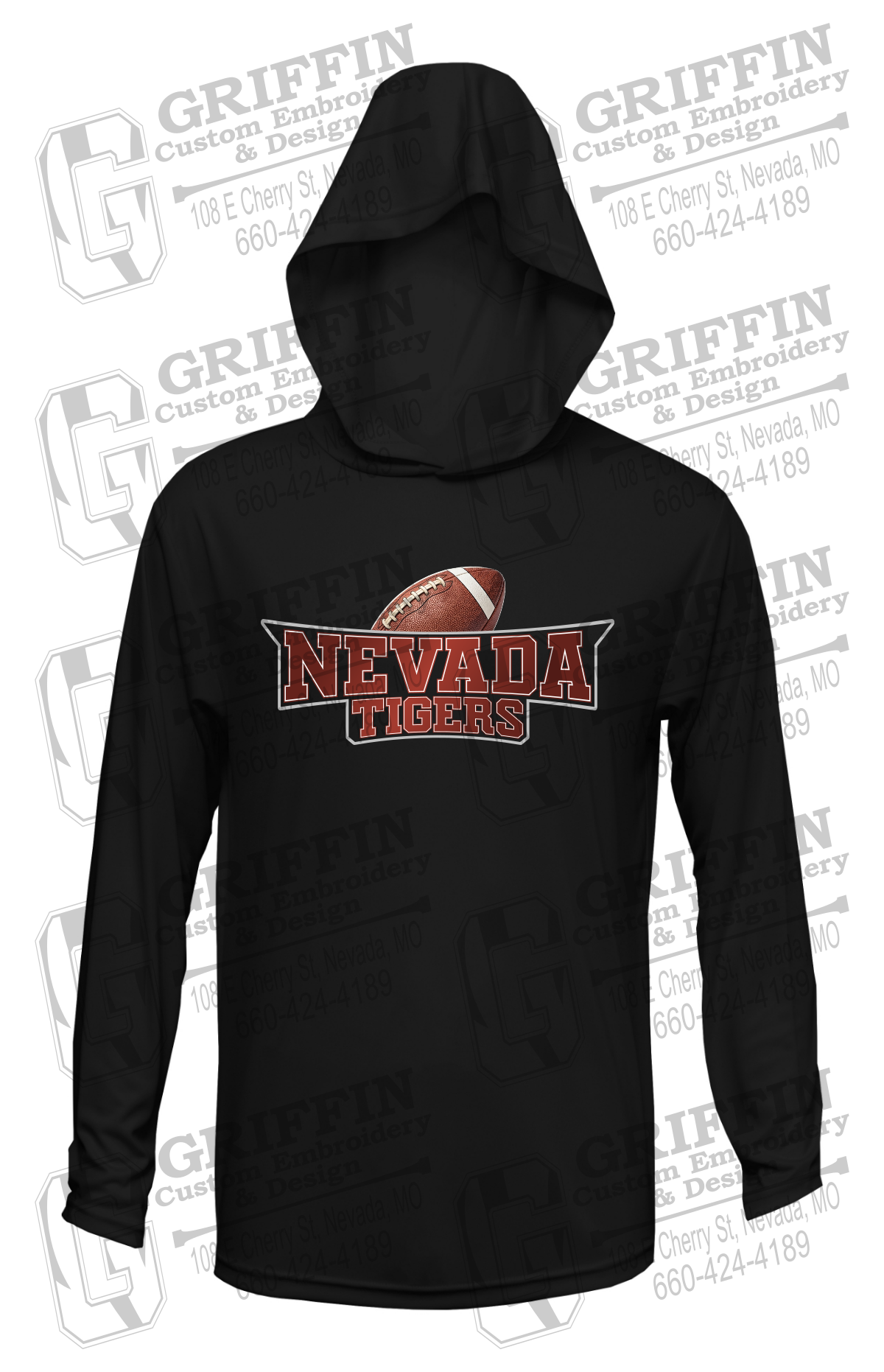 Dry-Fit T-Shirt Hoodie - Football - Nevada Tigers 27-E