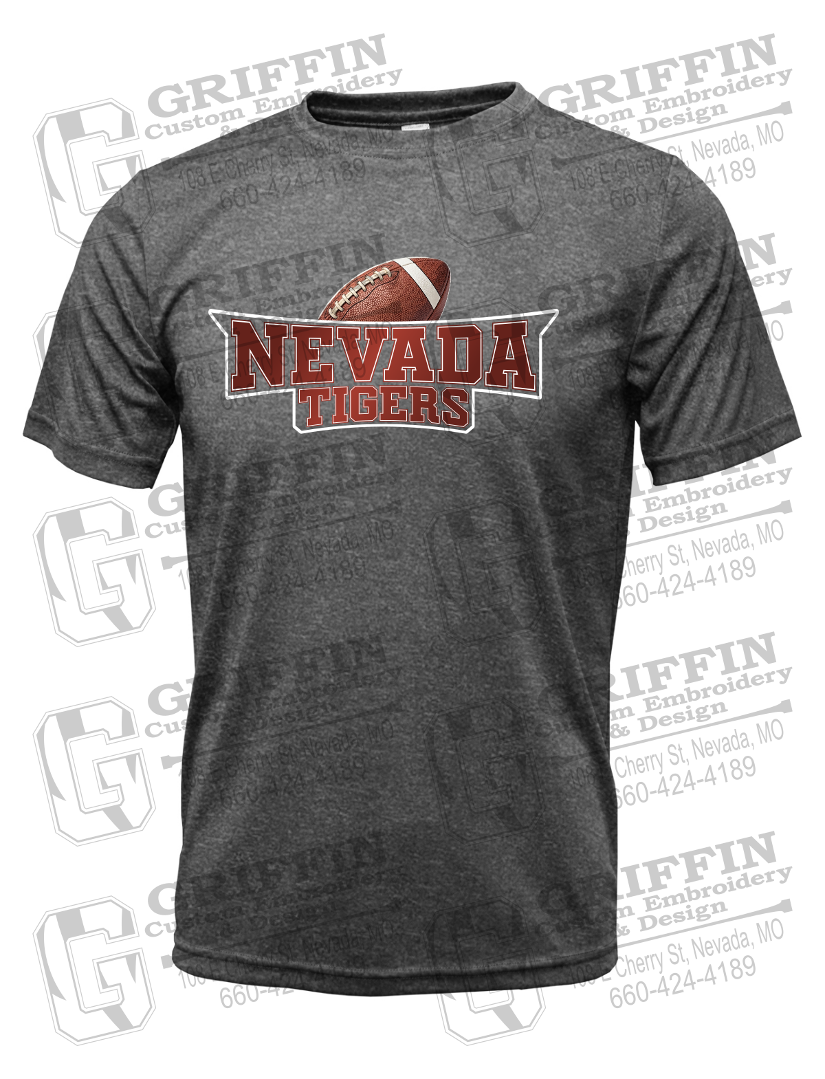 Dry-Fit Short Sleeve T-Shirt - Football - Nevada Tigers 27-E