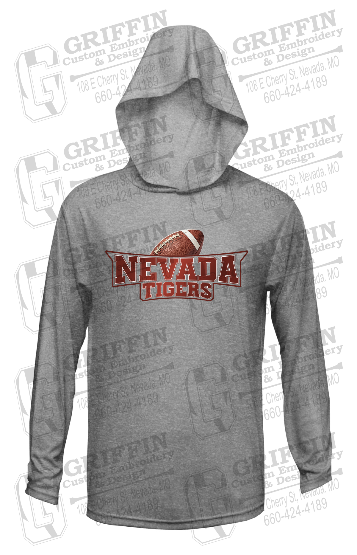 Dry-Fit T-Shirt Hoodie - Football - Nevada Tigers 27-E