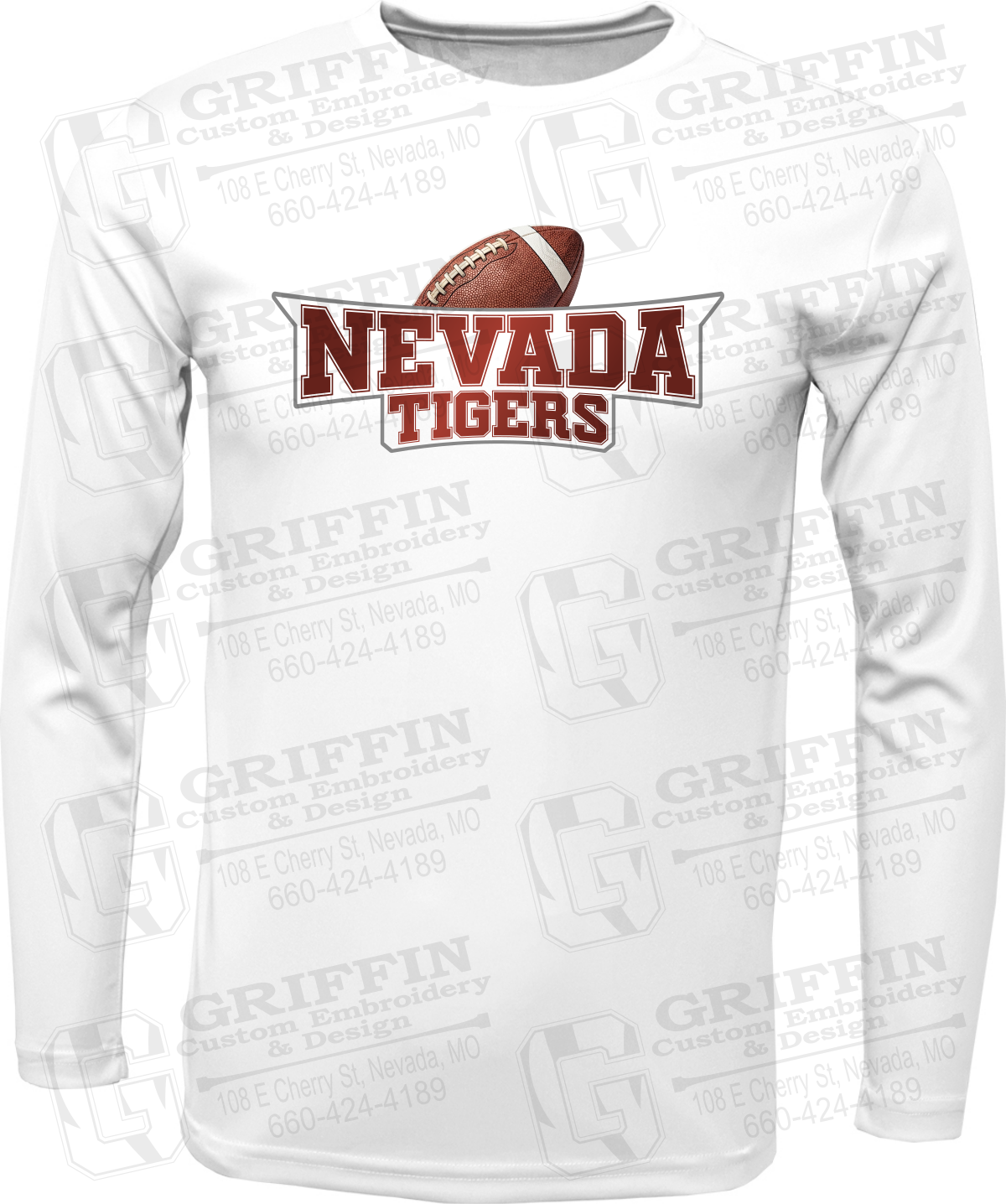 Toddler Dry-Fit Long Sleeve T-Shirt - Football - Nevada Tigers 27-E