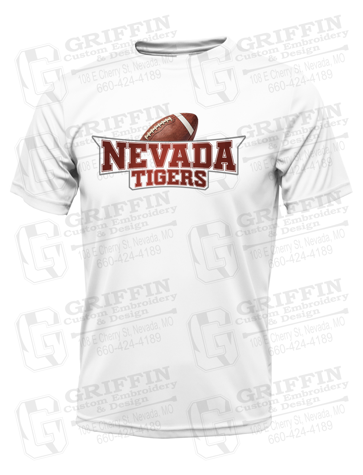 Dry-Fit Short Sleeve T-Shirt - Football - Nevada Tigers 27-E