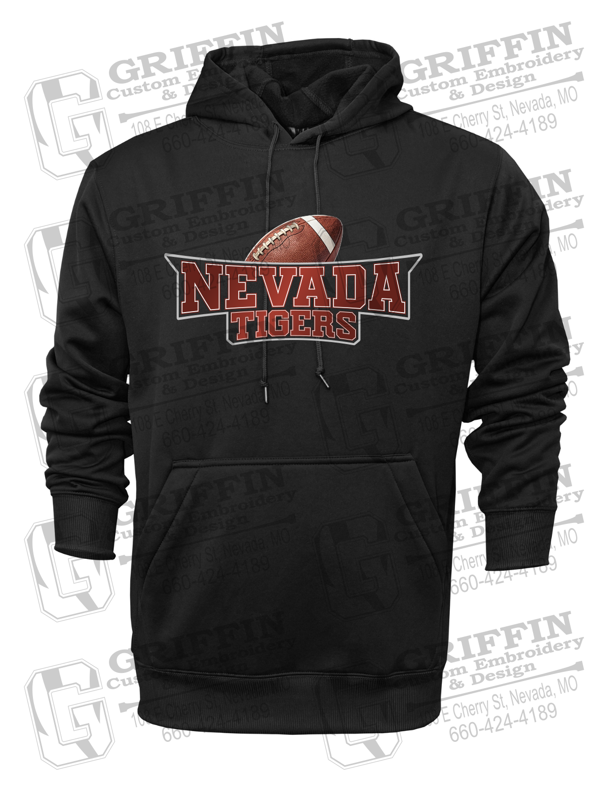 Performance Fleece Hoodie - Football - Nevada Tigers 27-E