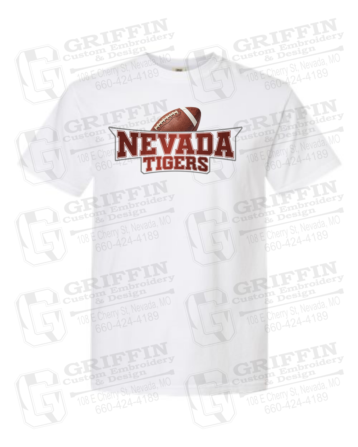 Comfort Colors Short Sleeve T-Shirt - Football - Nevada Tigers 27-E
