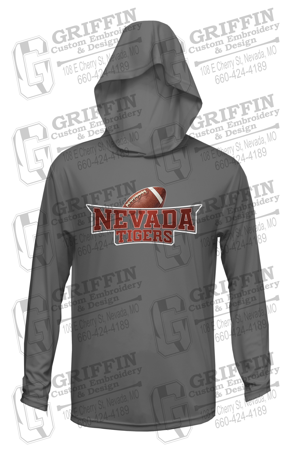 Dry-Fit T-Shirt Hoodie - Football - Nevada Tigers 27-E