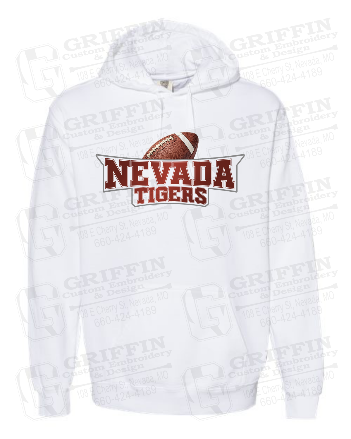 Comfort Colors Hoodie - Football - Nevada Tigers 27-E