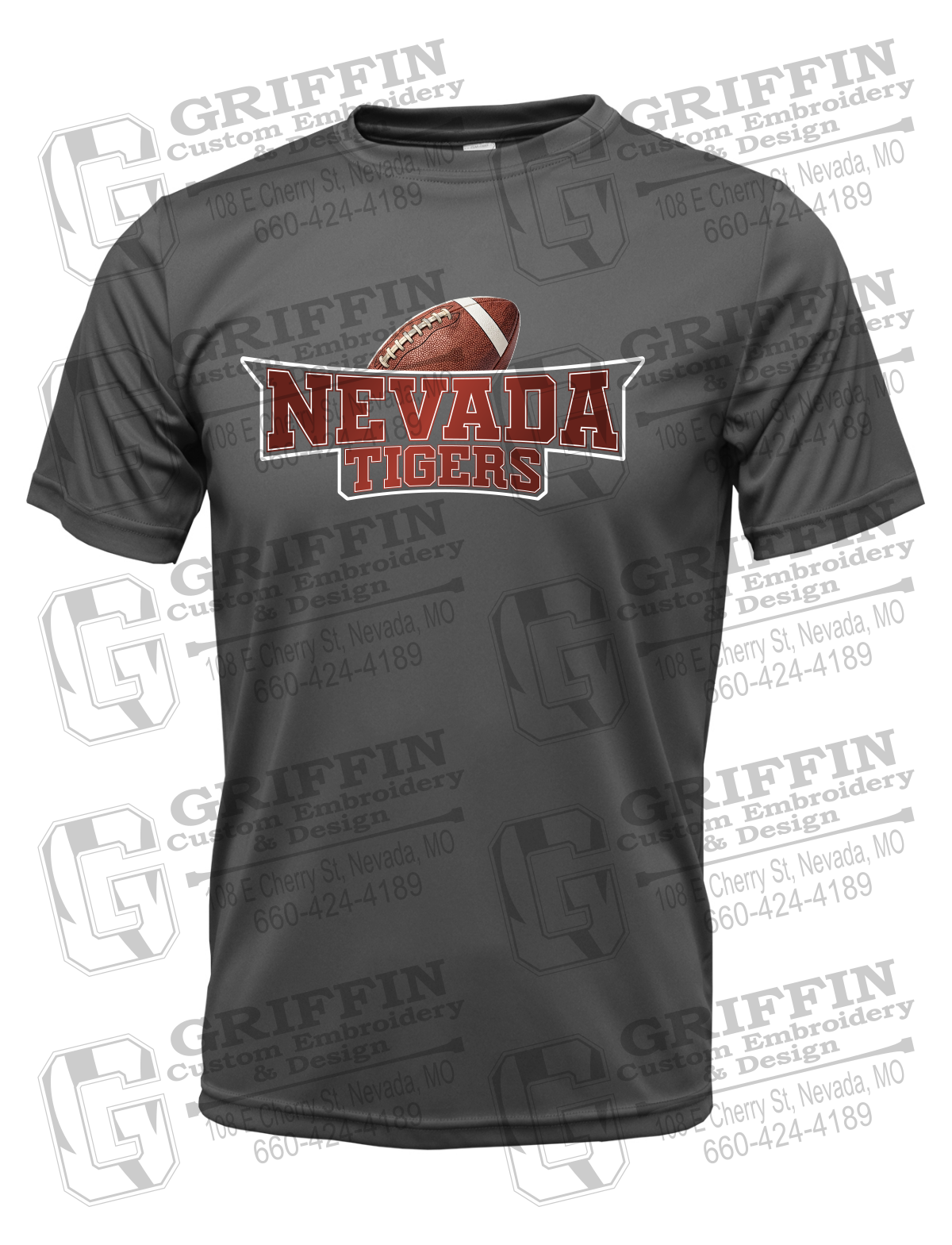 Dry-Fit Short Sleeve T-Shirt - Football - Nevada Tigers 27-E