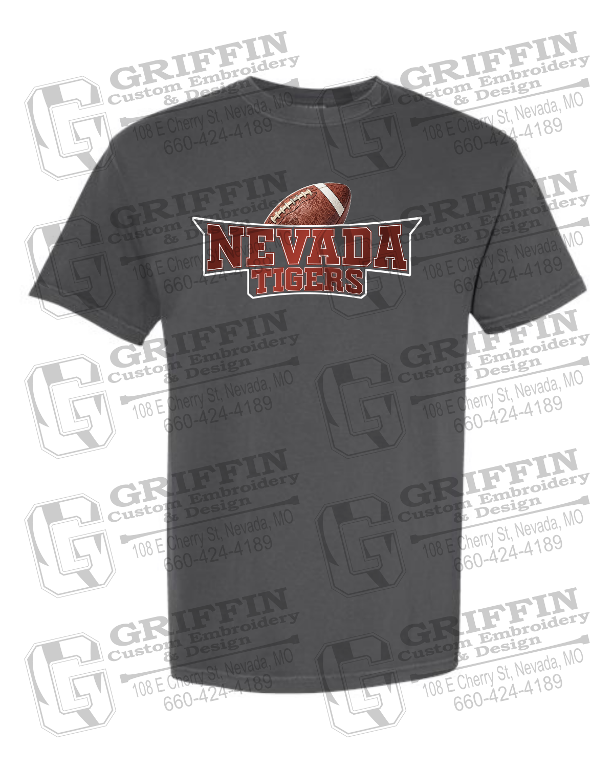 Comfort Colors Short Sleeve T-Shirt - Football - Nevada Tigers 27-E