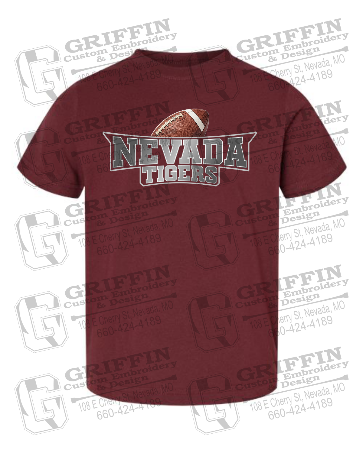 Toddler/Infant Cotton T-Shirt - Football - Nevada Tigers 27-E