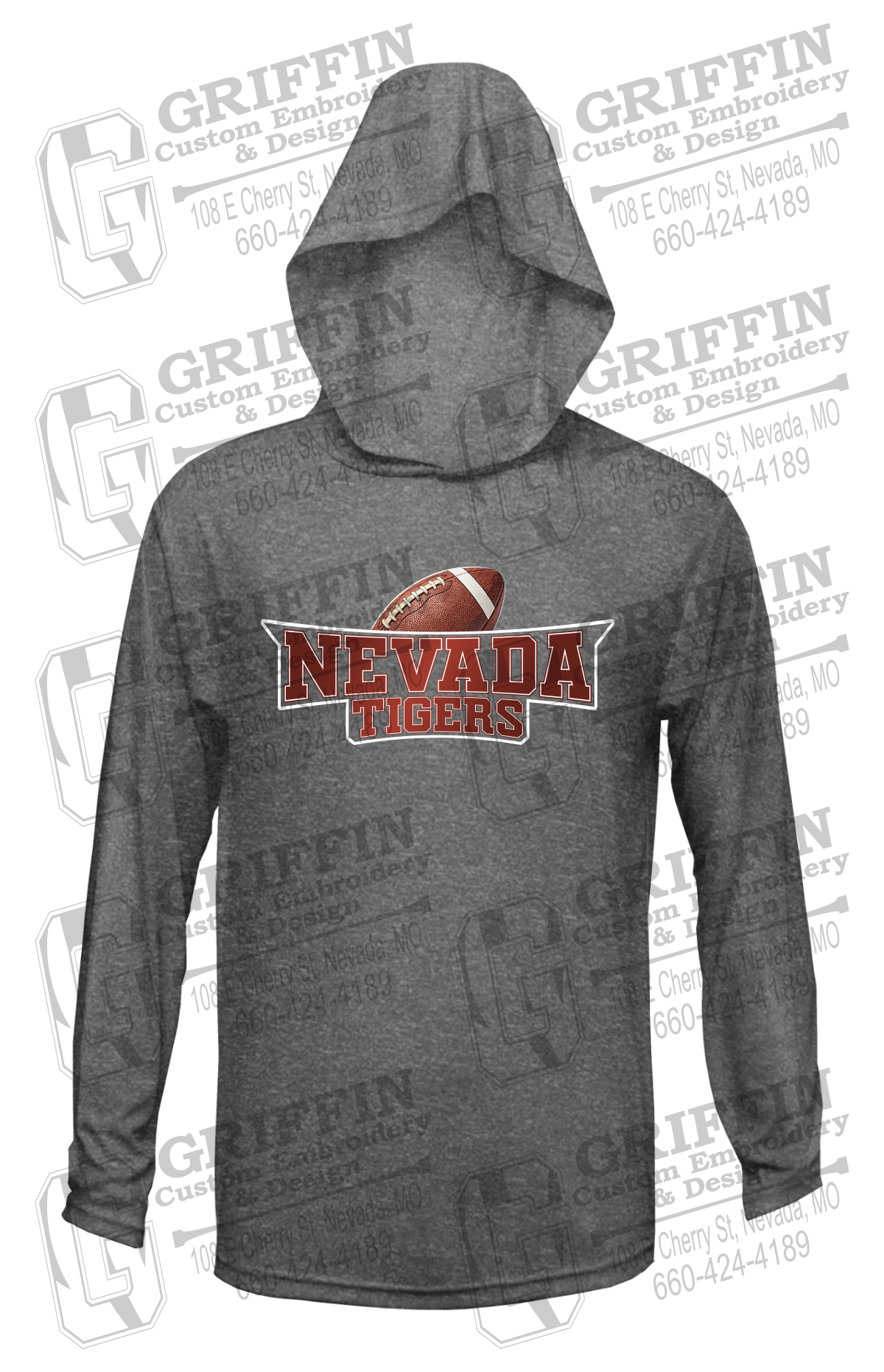 Dry-Fit T-Shirt Hoodie - Football - Nevada Tigers 27-E