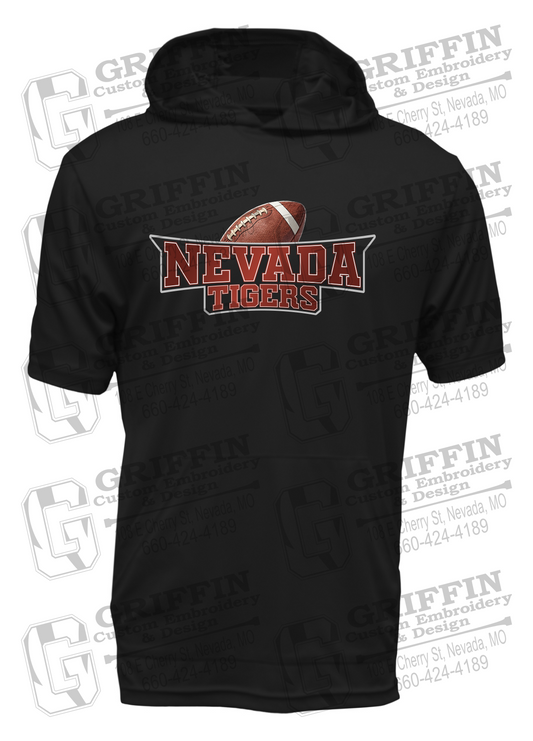 Dry-Fit Short Sleeve T-Shirt Hoodie - Football - Nevada Tigers 27-E