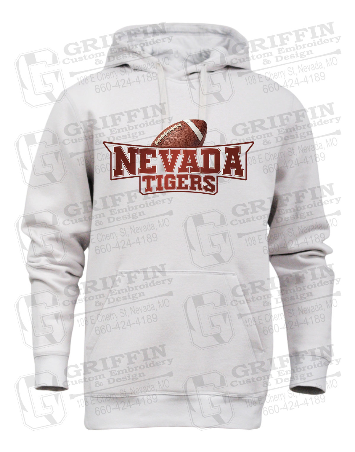 Heavyweight Fleece Hoodie - Football - Nevada Tigers 27-E