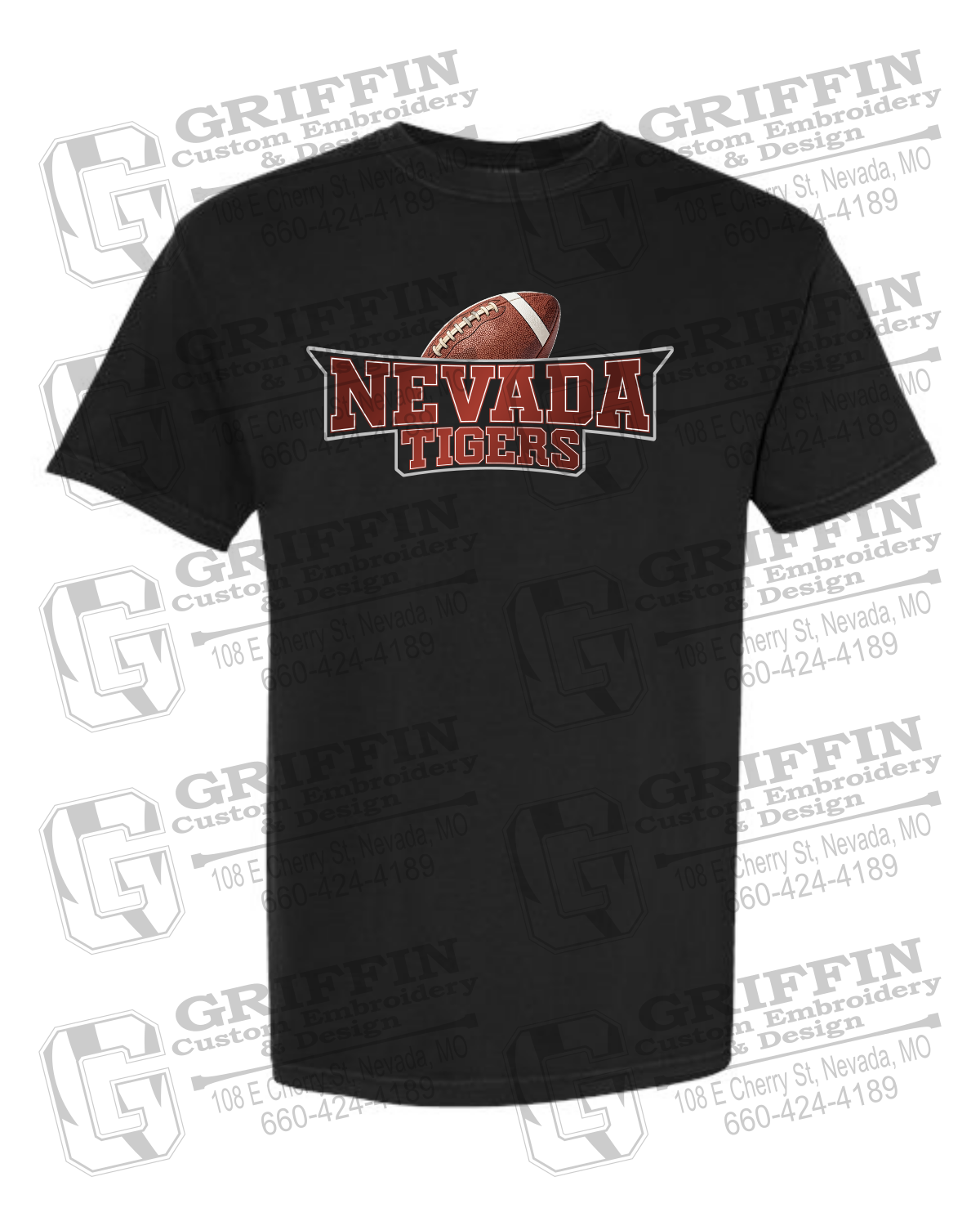 Comfort Colors Short Sleeve T-Shirt - Football - Nevada Tigers 27-E