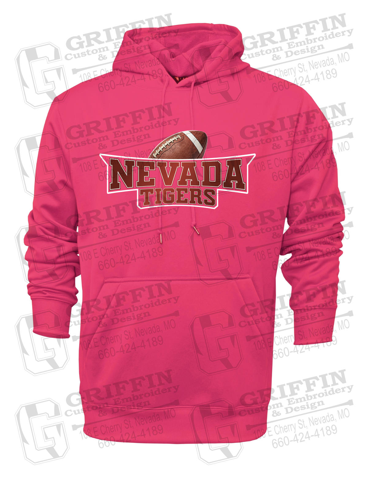 Performance Fleece Hoodie - Football - Nevada Tigers 27-E