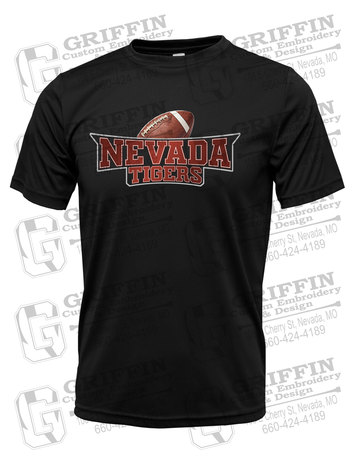 Dry-Fit Short Sleeve T-Shirt - Football - Nevada Tigers 27-E