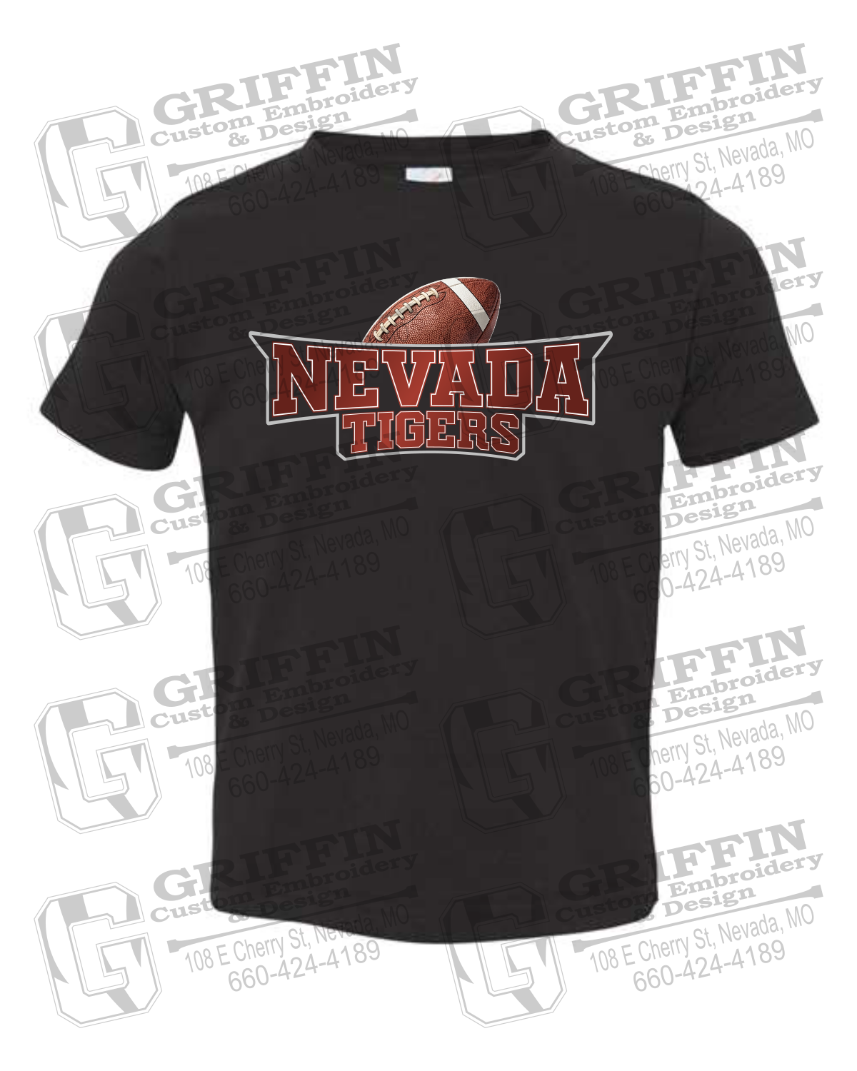 Toddler/Infant Cotton T-Shirt - Football - Nevada Tigers 27-E