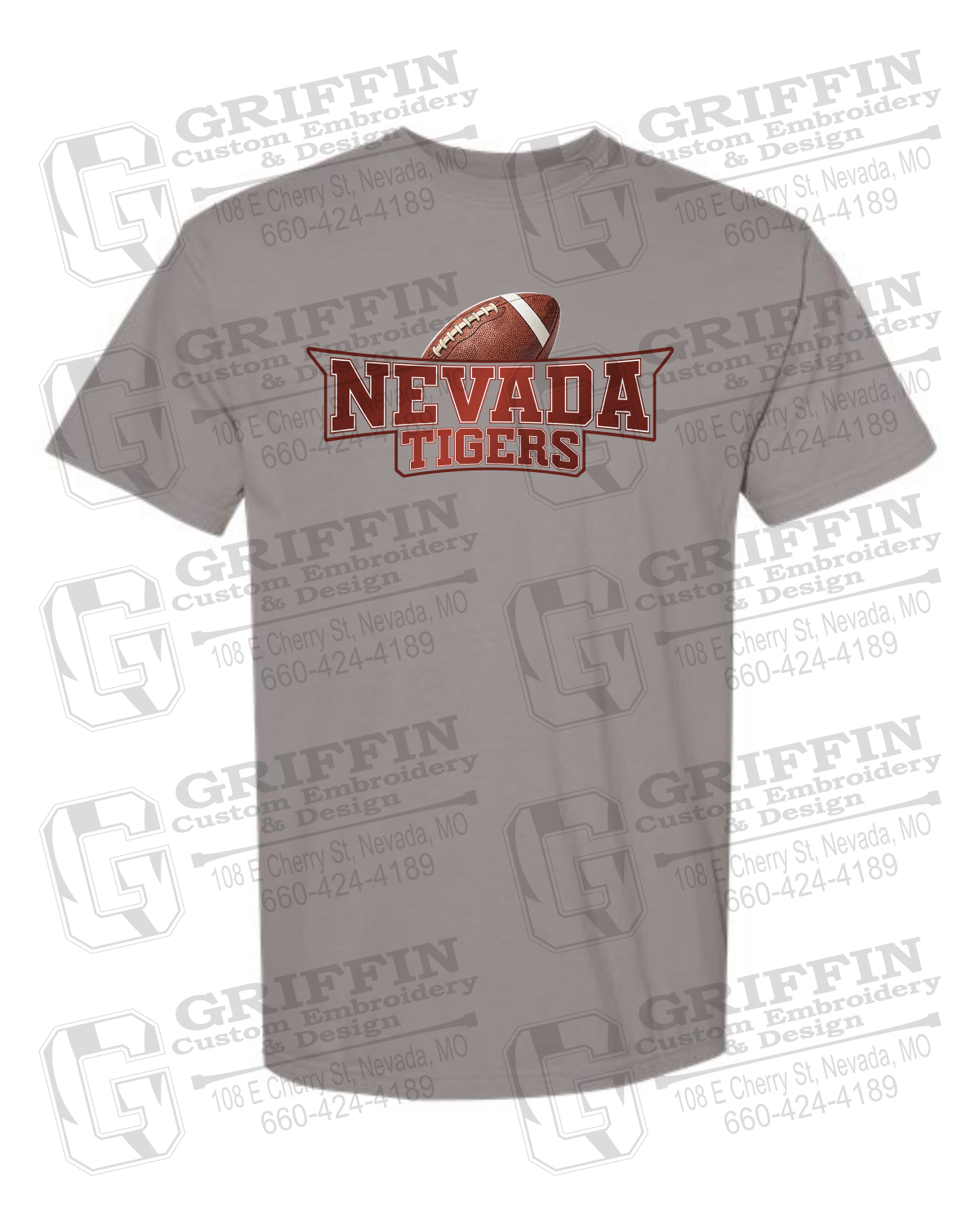 Comfort Colors Short Sleeve T-Shirt - Football - Nevada Tigers 27-E