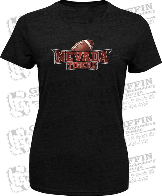 Womens Tri-Blend T-Shirt - Football - Nevada Tigers 27-E