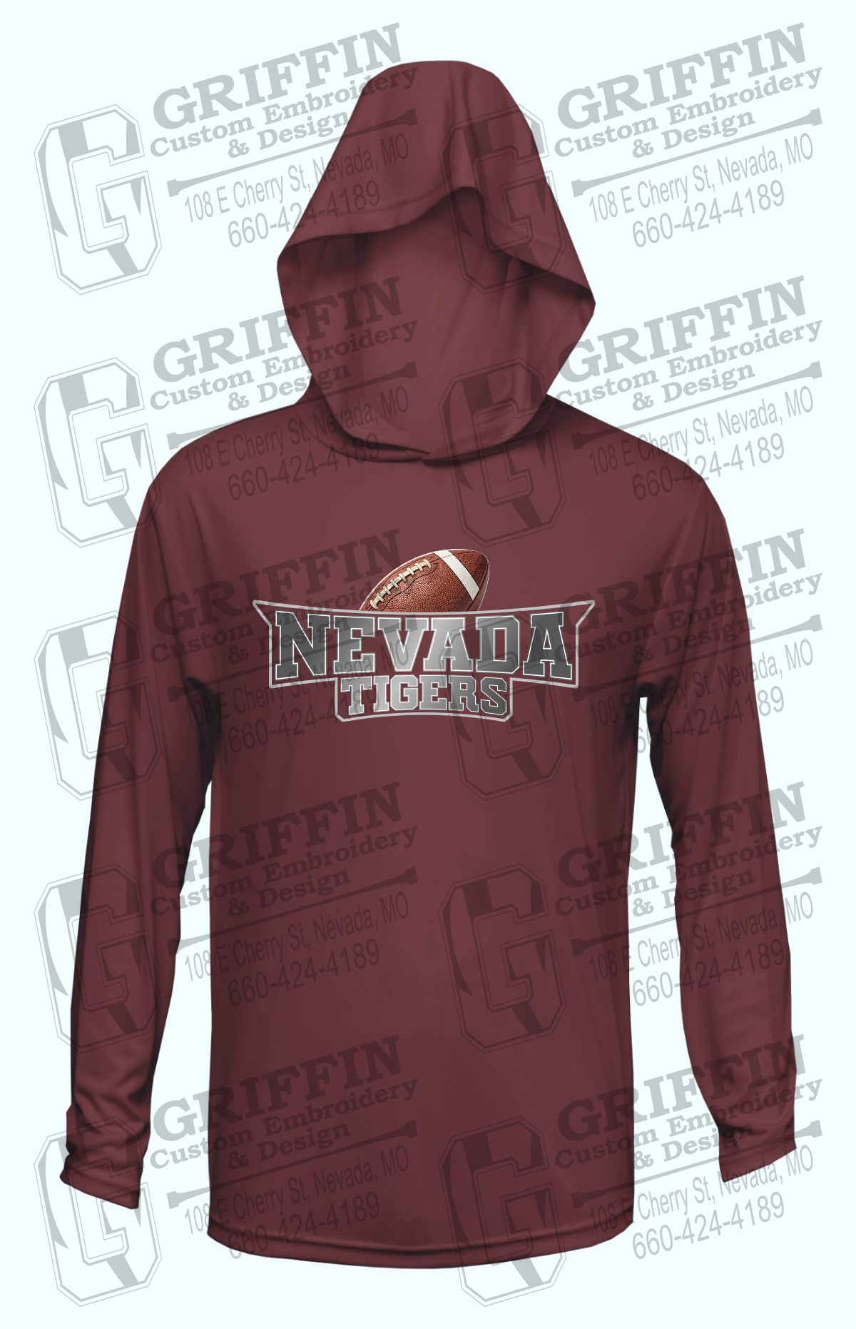 Dry-Fit T-Shirt Hoodie - Football - Nevada Tigers 27-E