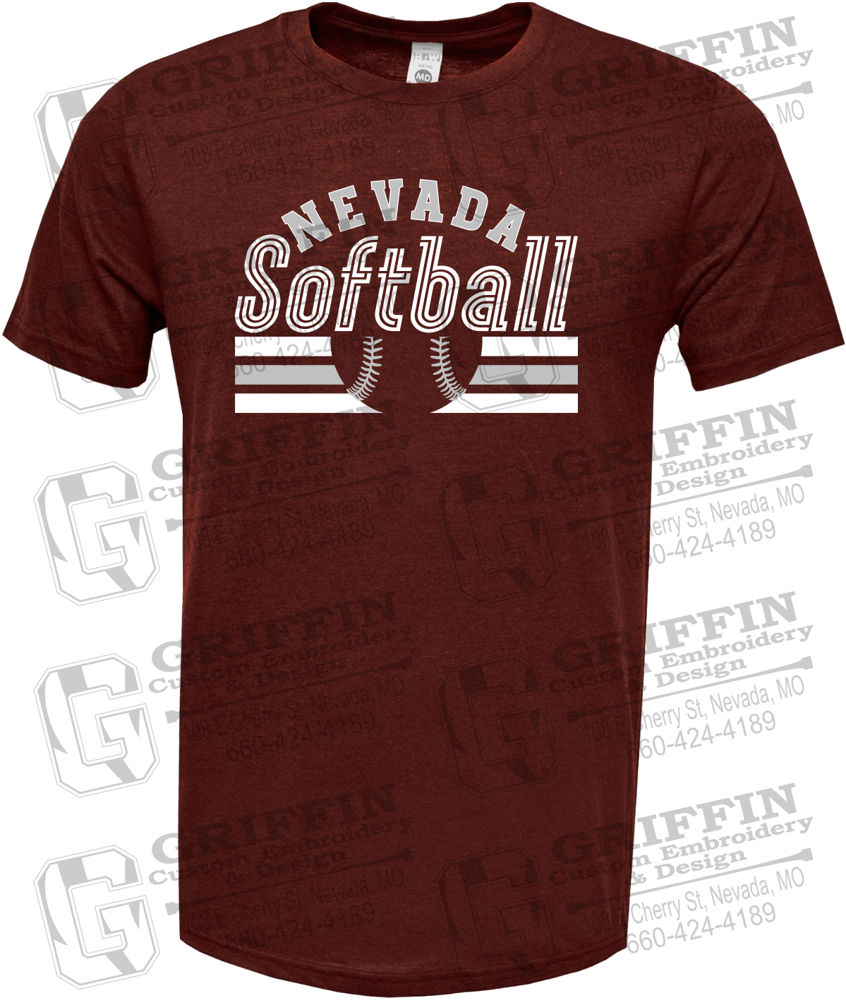Soft-Tek Short Sleeve T-Shirt - Softball - Nevada Tigers 27-I