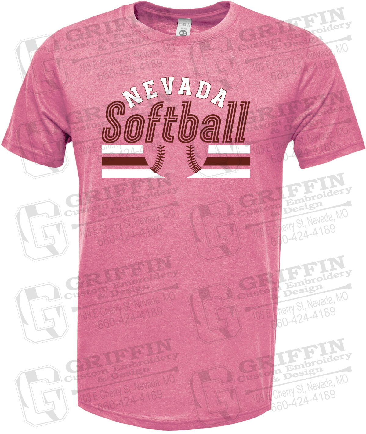 Soft-Tek Short Sleeve T-Shirt - Softball - Nevada Tigers 27-I