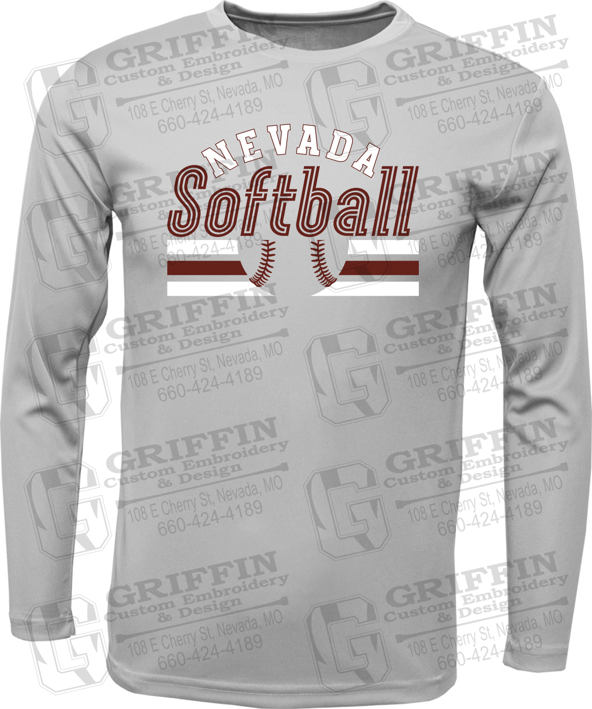 Toddler Dry-Fit Long Sleeve T-Shirt - Softball - Nevada Tigers 27-I