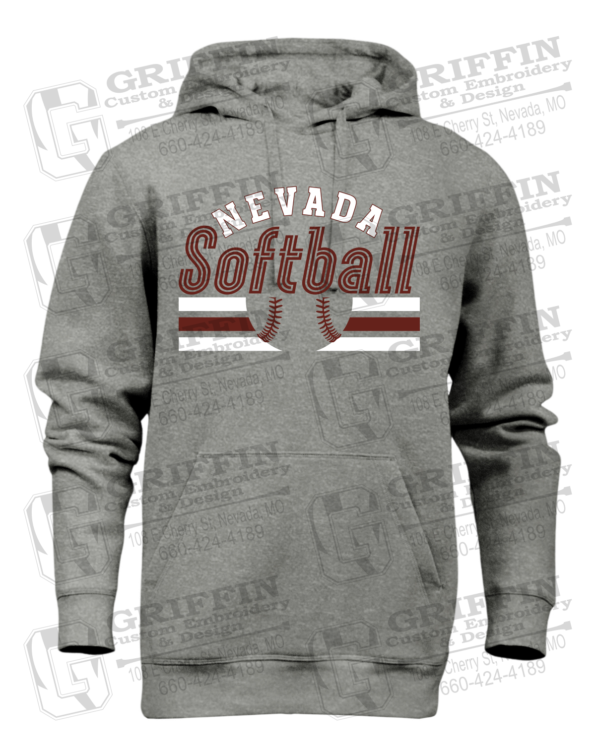 Heavyweight Fleece Hoodie - Softball - Nevada Tigers 27-I