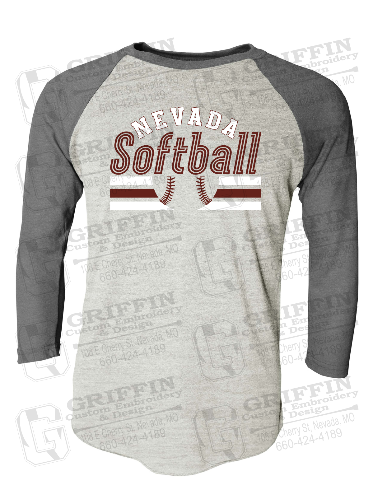 Tri-Blend Raglan Sleeve T-Shirt - Softball - Nevada Tigers 27-I