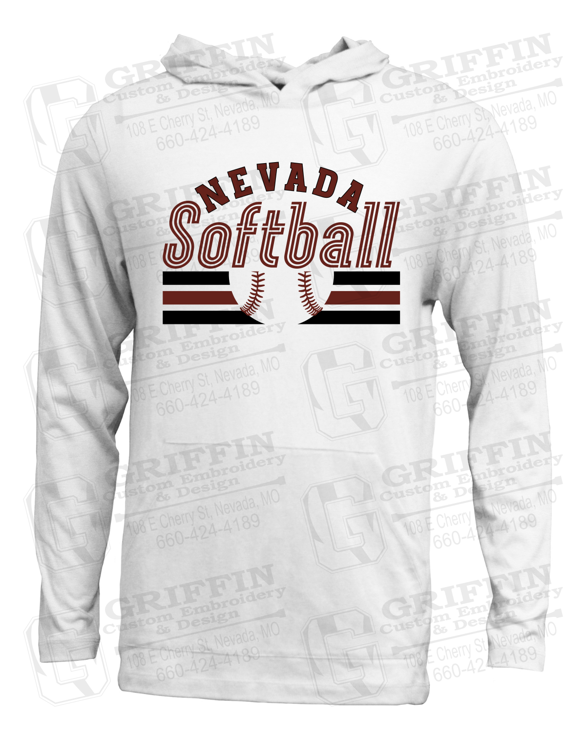 Soft-Tek T-Shirt Hoodie - Softball - Nevada Tigers 27-I