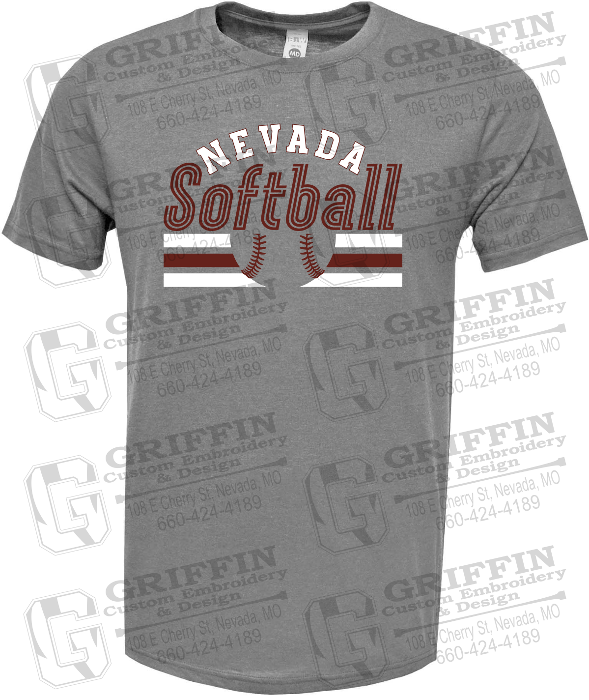 Soft-Tek Short Sleeve T-Shirt - Softball - Nevada Tigers 27-I
