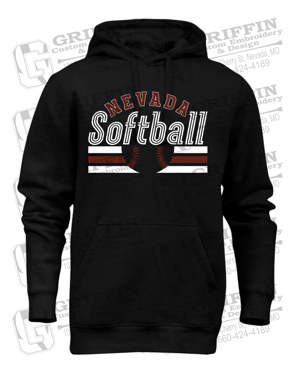 Heavyweight Fleece Hoodie - Softball - Nevada Tigers 27-I