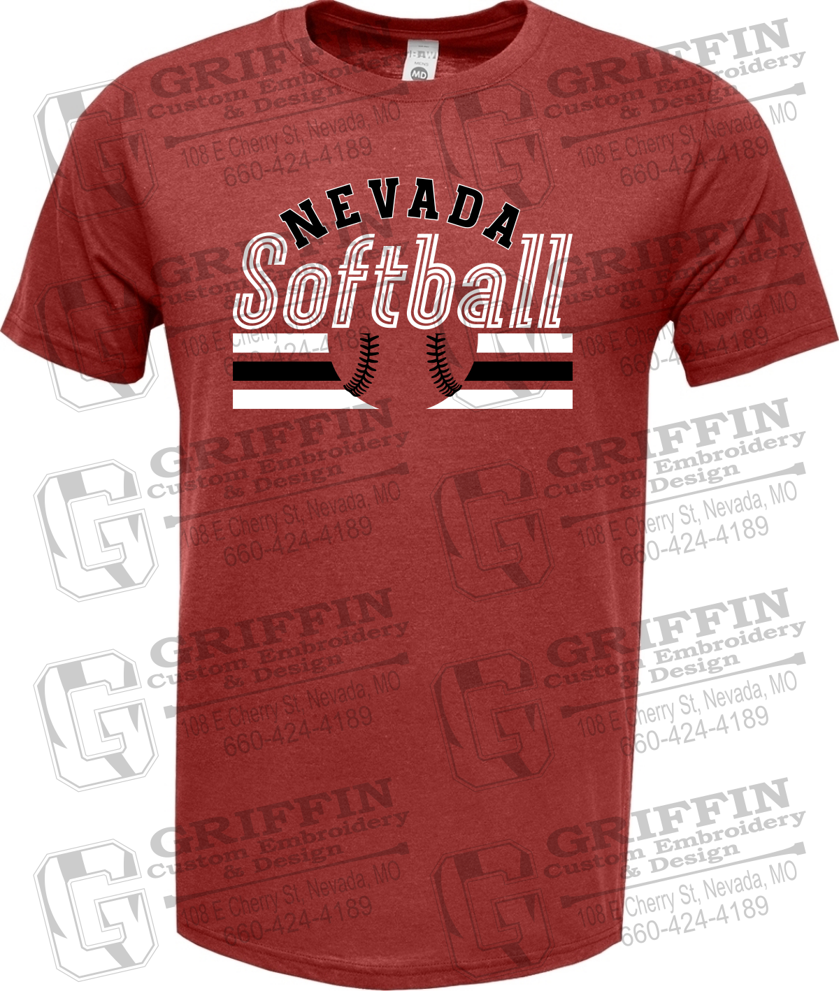 Soft-Tek Short Sleeve T-Shirt - Softball - Nevada Tigers 27-I