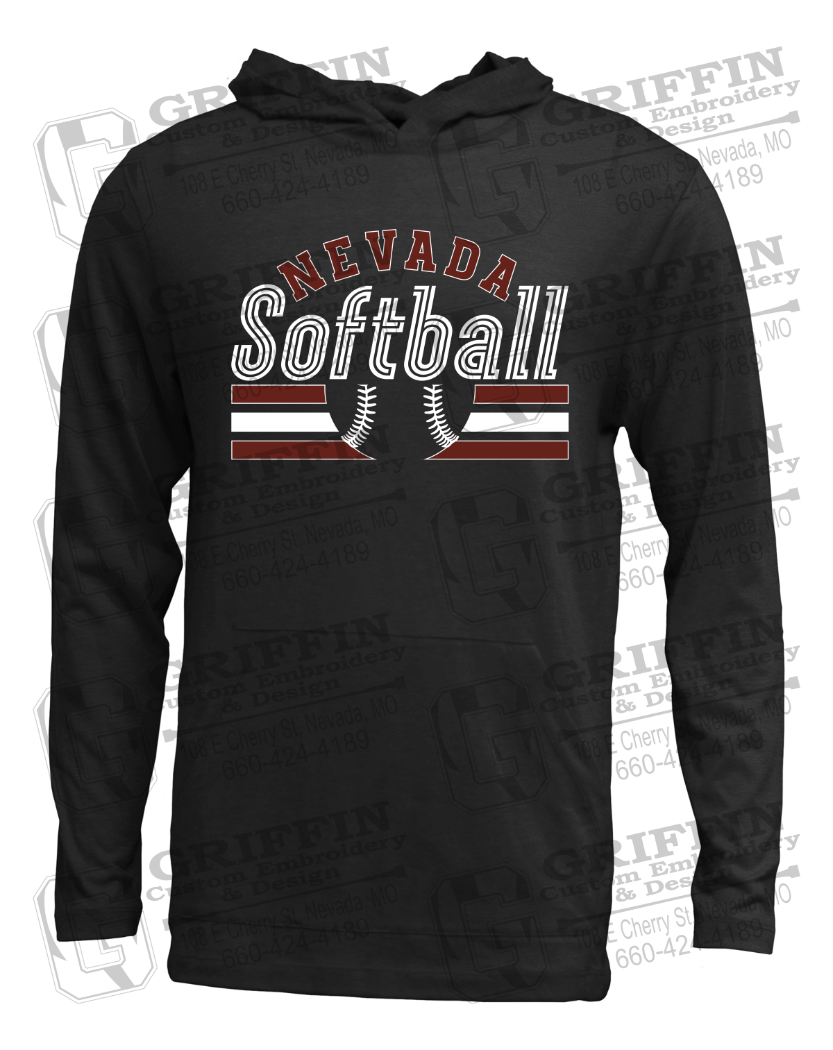 Soft-Tek T-Shirt Hoodie - Softball - Nevada Tigers 27-I