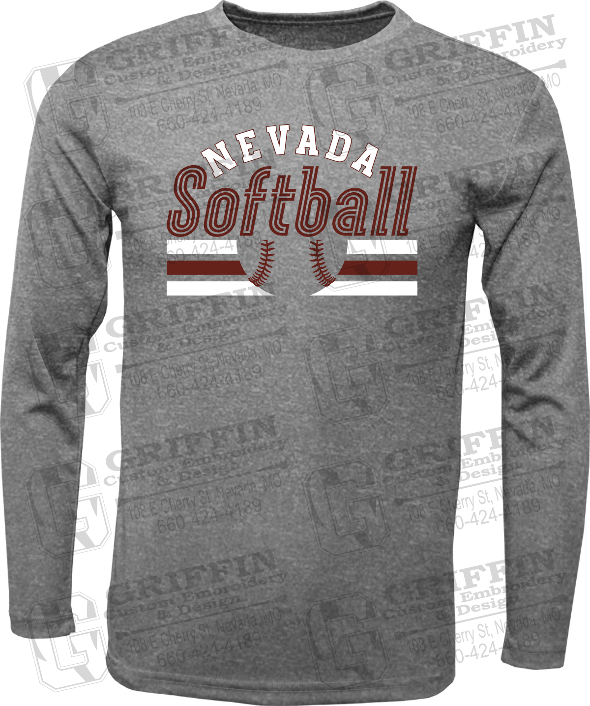 Dry-Fit Long Sleeve T-Shirt - Softball - Nevada Tigers 27-I