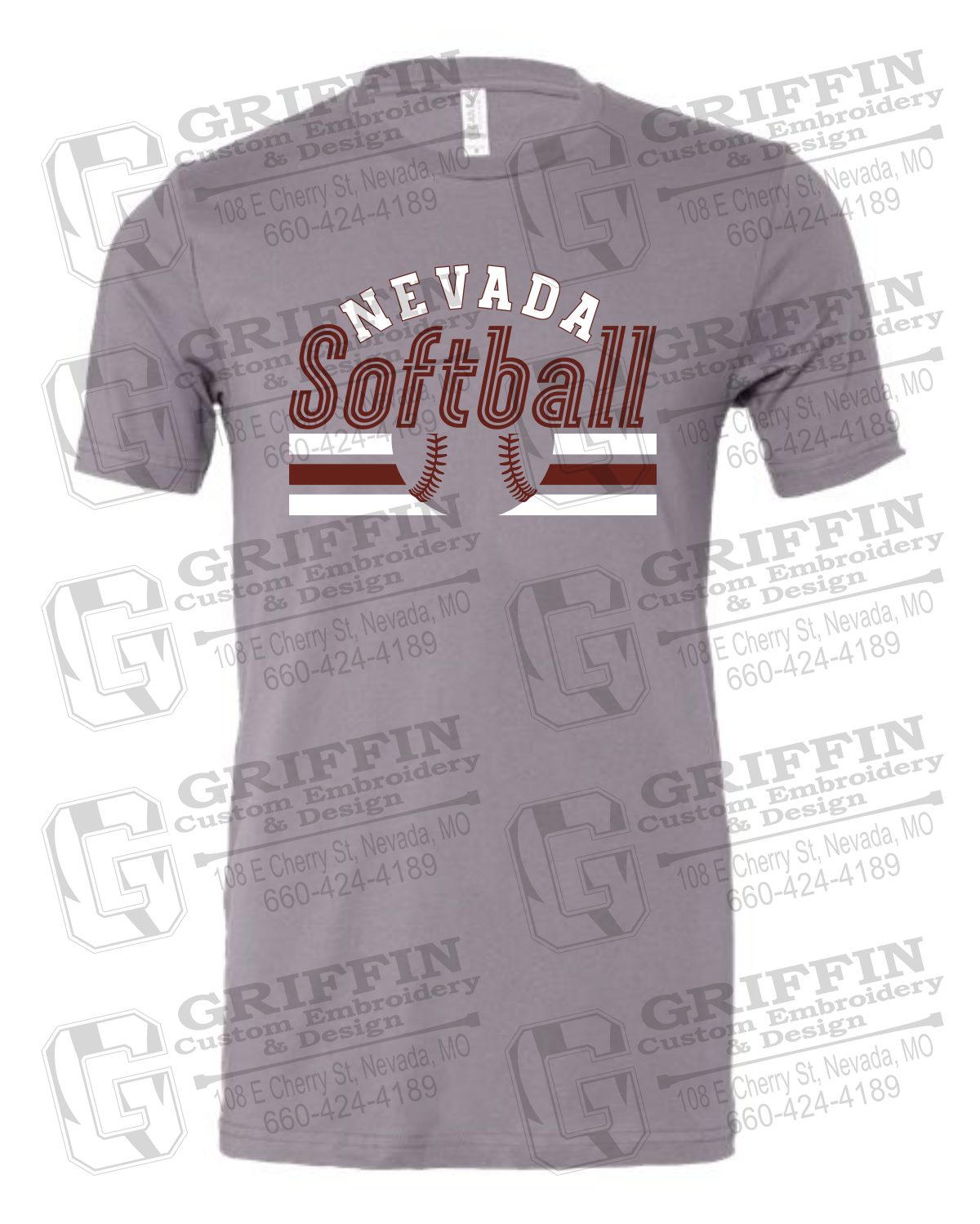 Cotton Short Sleeve T-Shirt - Softball - Nevada Tigers 27-I