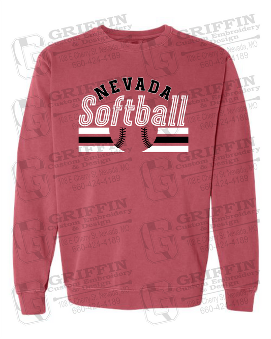Comfort Colors Crewneck Sweatshirt - Softball - Nevada Tigers 27-I