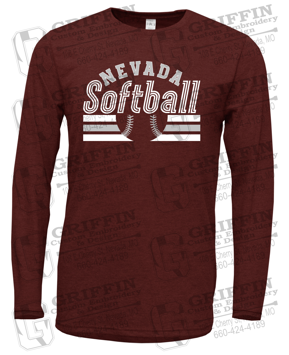 Soft-Tek Long Sleeve T-Shirt - Softball - Nevada Tigers 27-I