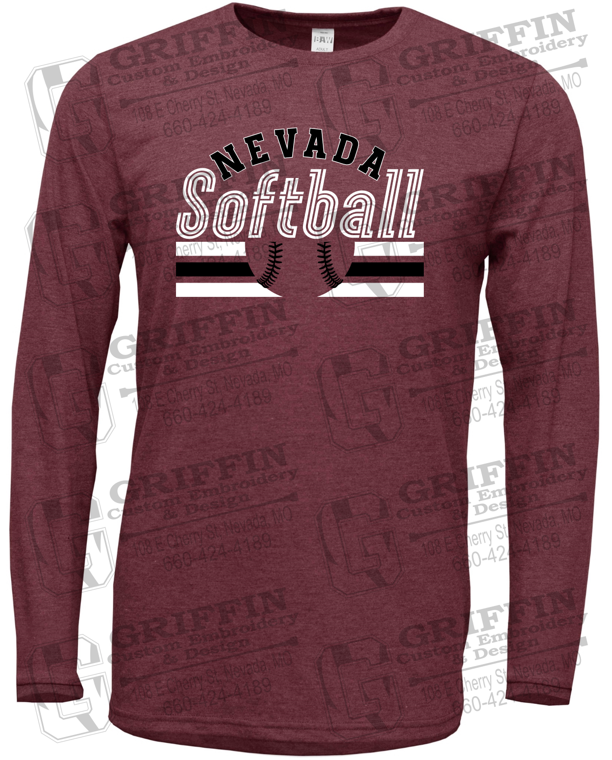 Soft-Tek Long Sleeve T-Shirt - Softball - Nevada Tigers 27-I