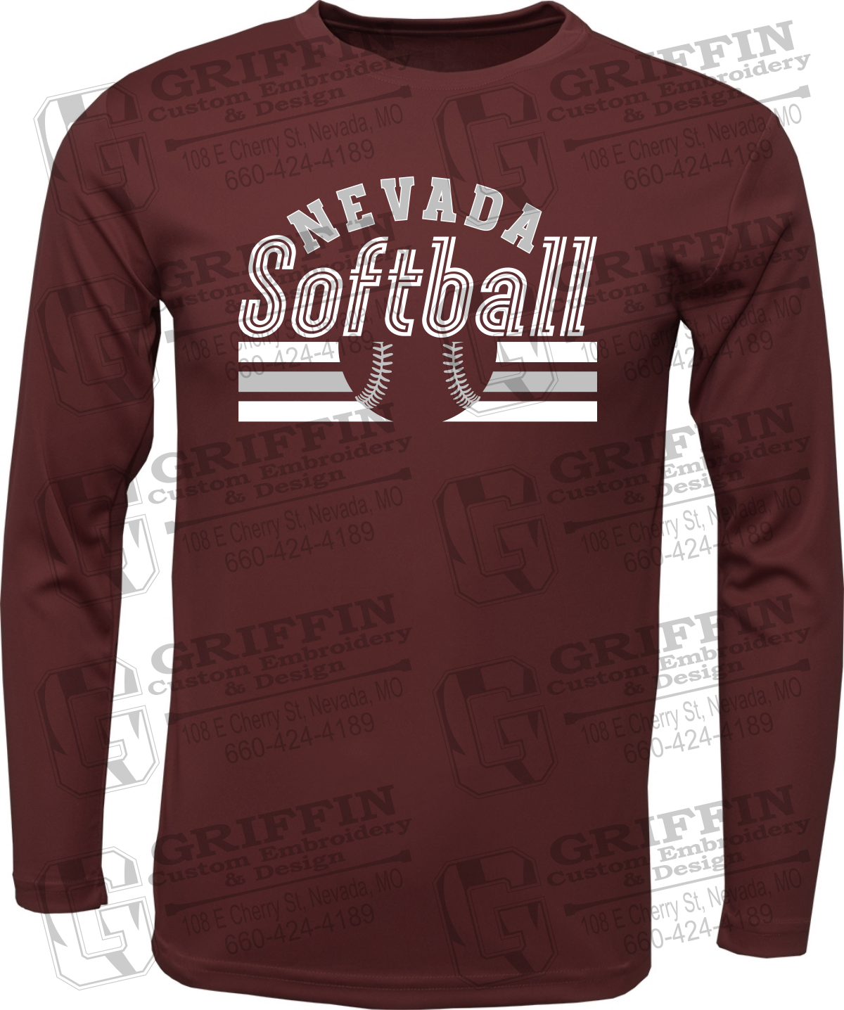 Toddler Dry-Fit Long Sleeve T-Shirt - Softball - Nevada Tigers 27-I