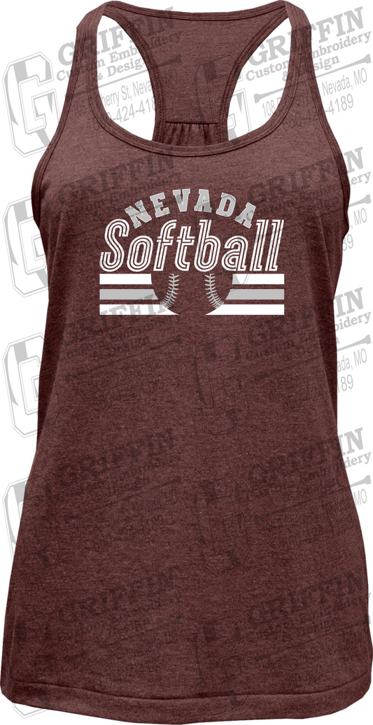 Womens Tri-Blend Tank Top - Softball - Nevada Tigers 27-I