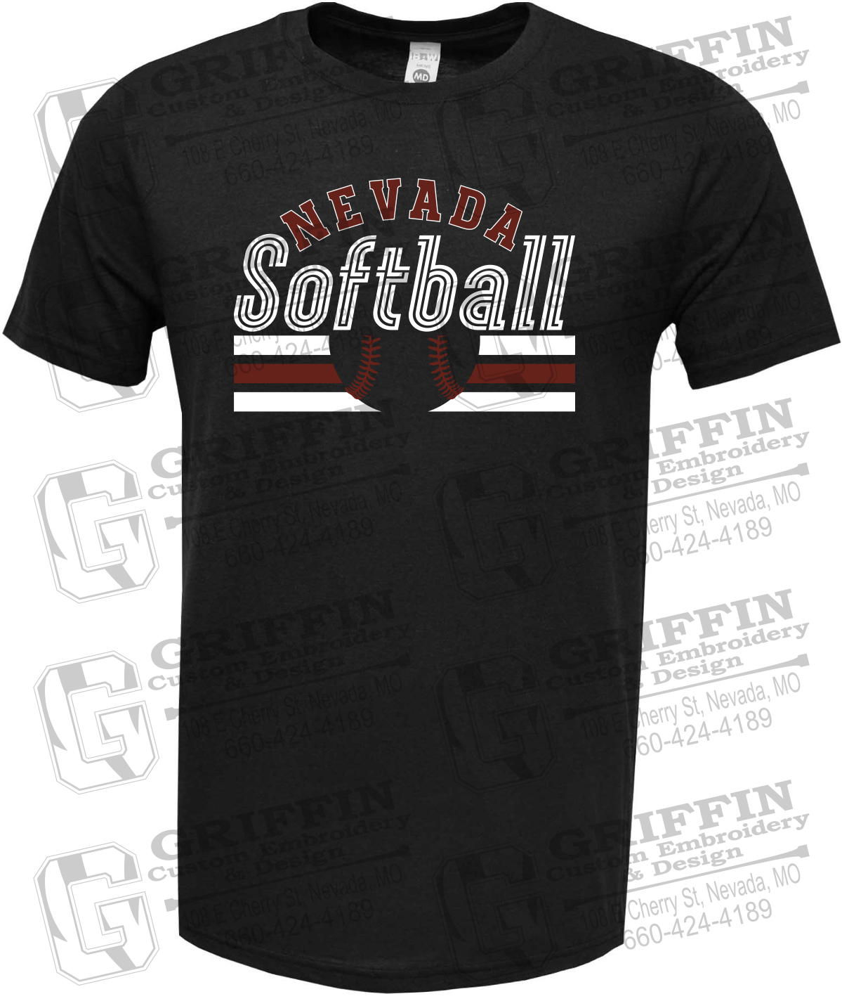 Soft-Tek Short Sleeve T-Shirt - Softball - Nevada Tigers 27-I