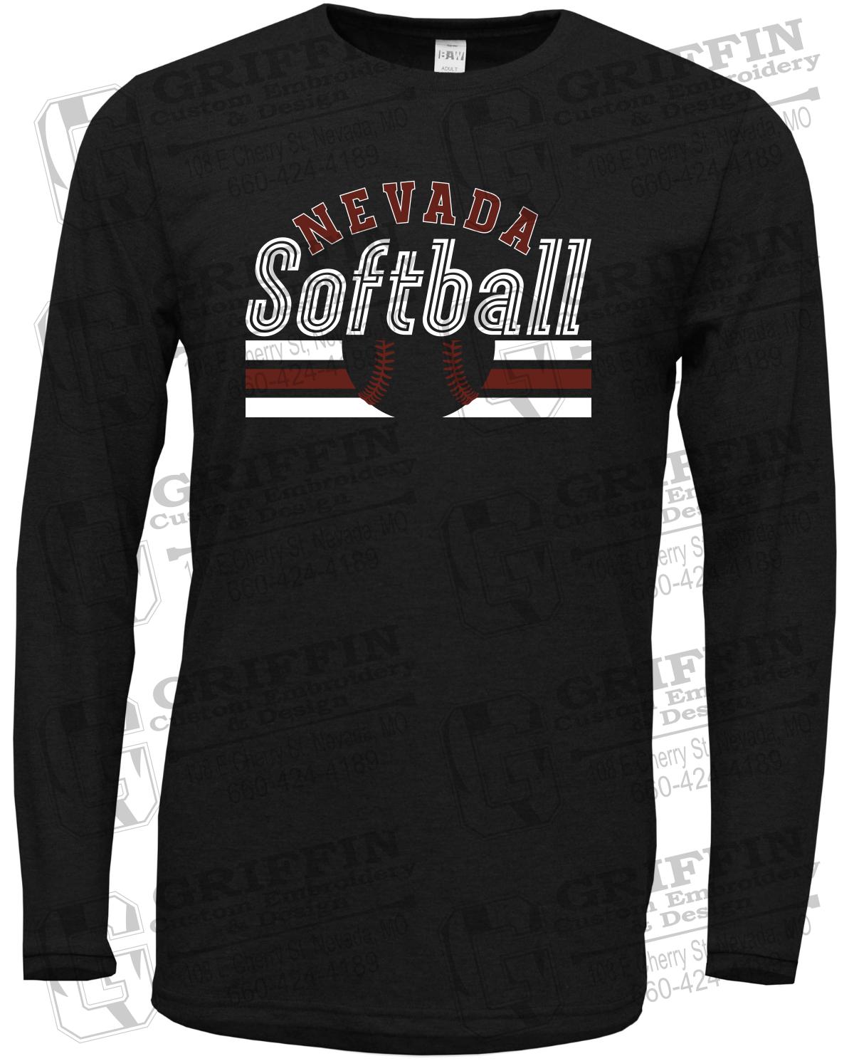 Soft-Tek Long Sleeve T-Shirt - Softball - Nevada Tigers 27-I