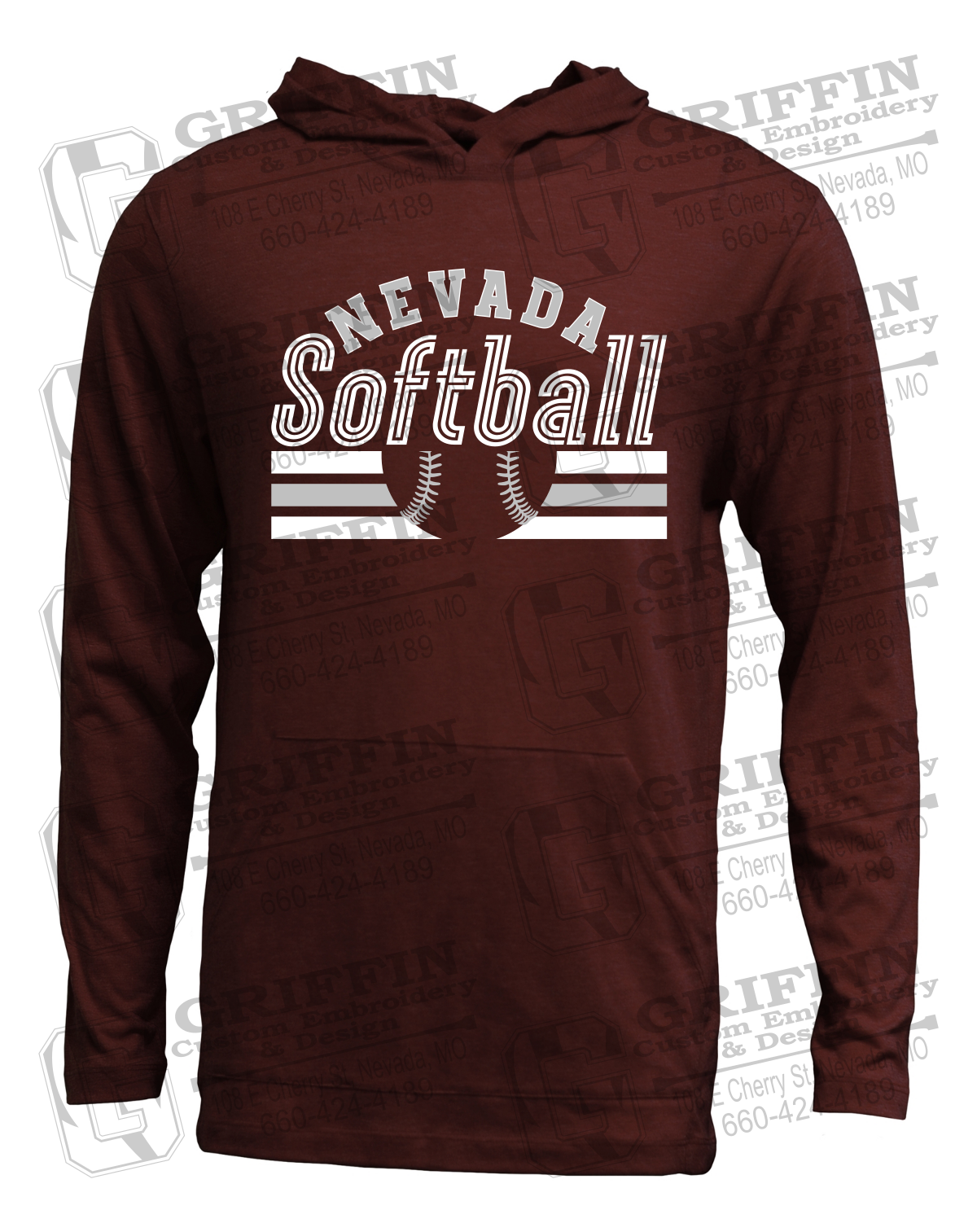 Soft-Tek T-Shirt Hoodie - Softball - Nevada Tigers 27-I