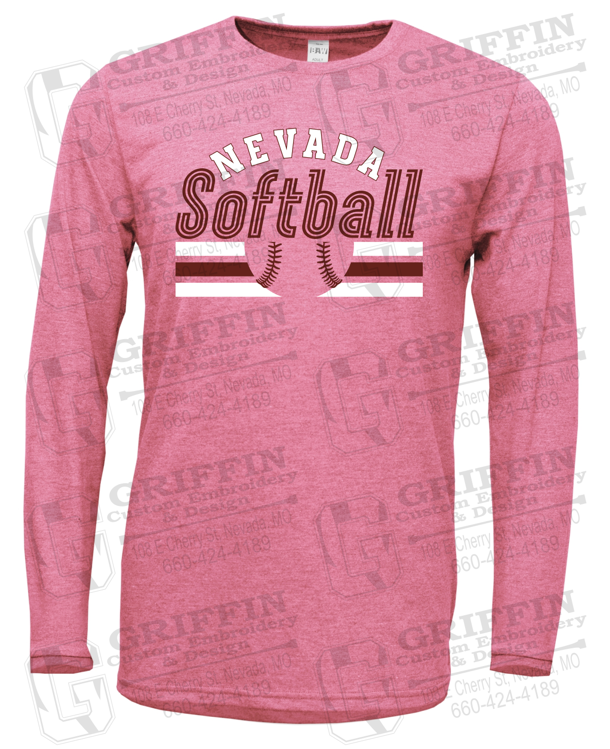 Soft-Tek Long Sleeve T-Shirt - Softball - Nevada Tigers 27-I