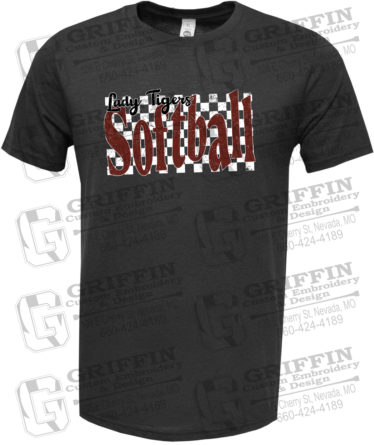 Soft-Tek Short Sleeve T-Shirt - Softball - Nevada Tigers 27-J