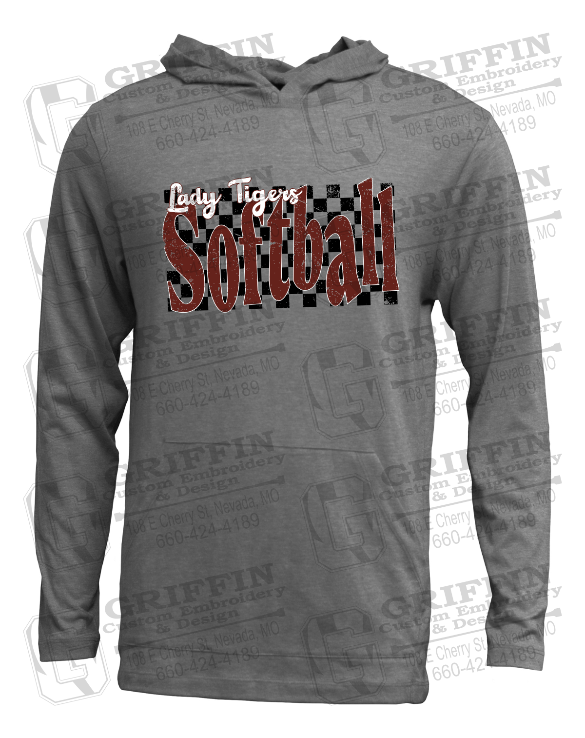 Soft-Tek T-Shirt Hoodie - Softball - Nevada Tigers 27-J