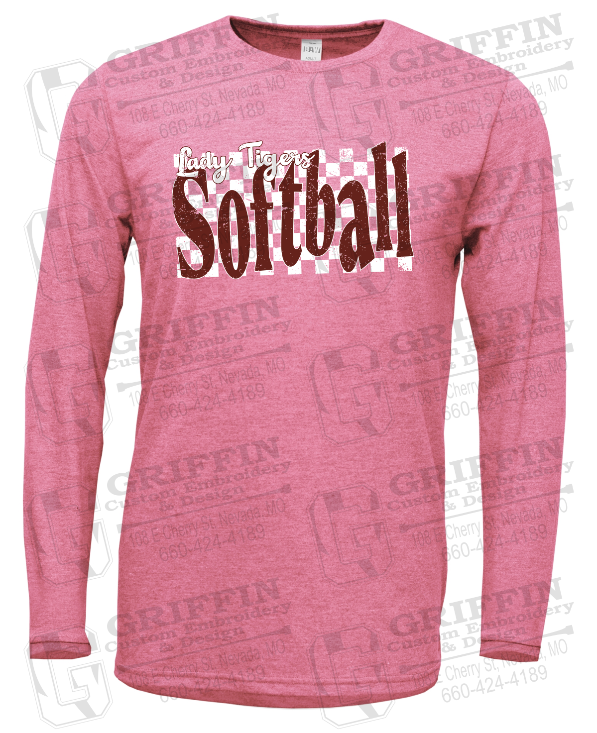 Soft-Tek Long Sleeve T-Shirt - Softball - Nevada Tigers 27-J