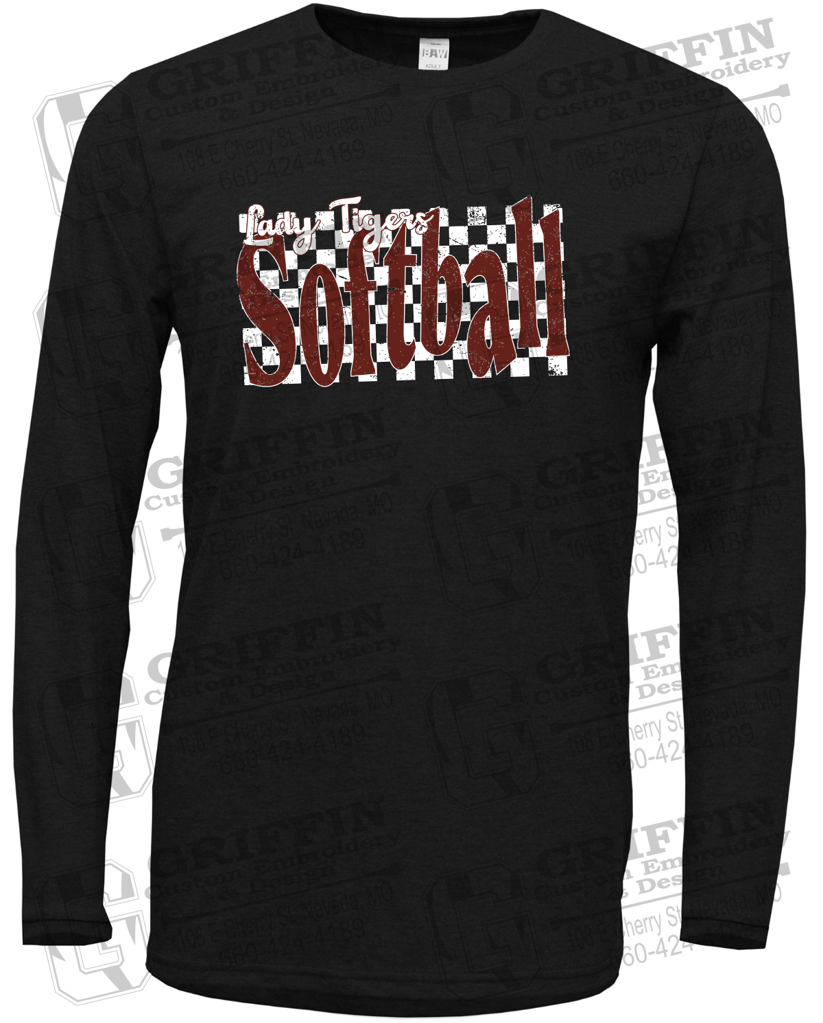 Soft-Tek Long Sleeve T-Shirt - Softball - Nevada Tigers 27-J
