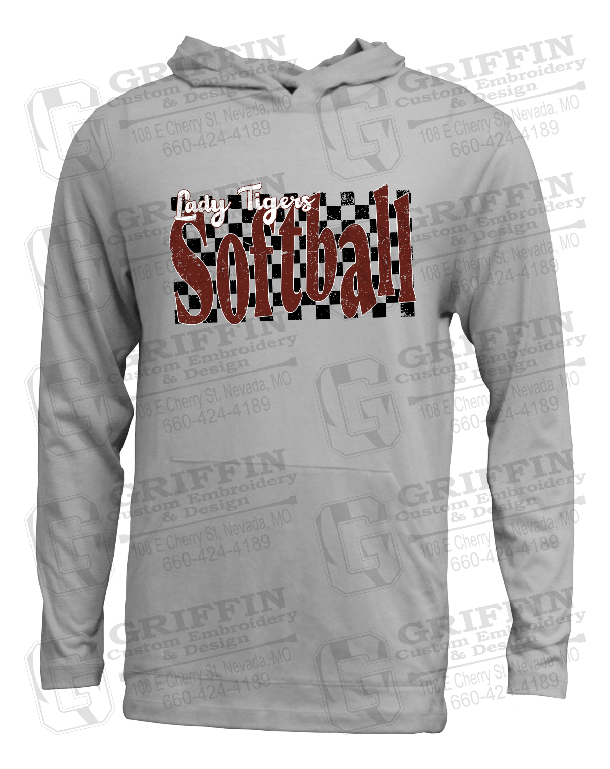 Soft-Tek T-Shirt Hoodie - Softball - Nevada Tigers 27-J